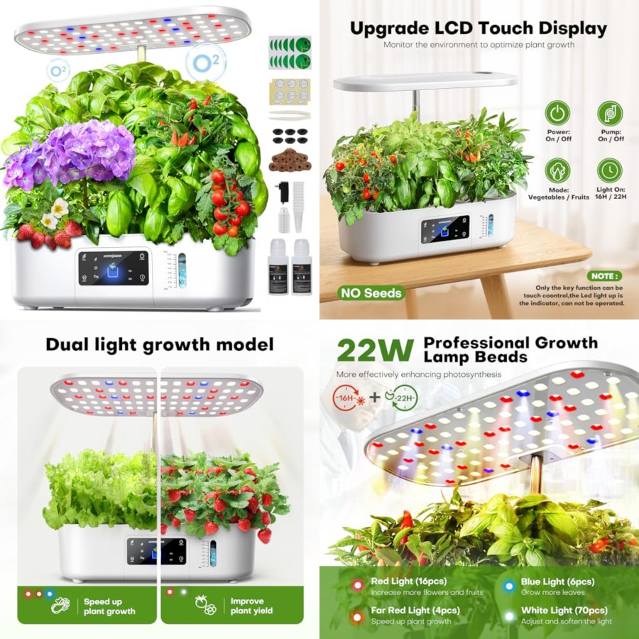 Hydroponic System - Hydroponics Growing System Kit Indoor Herb