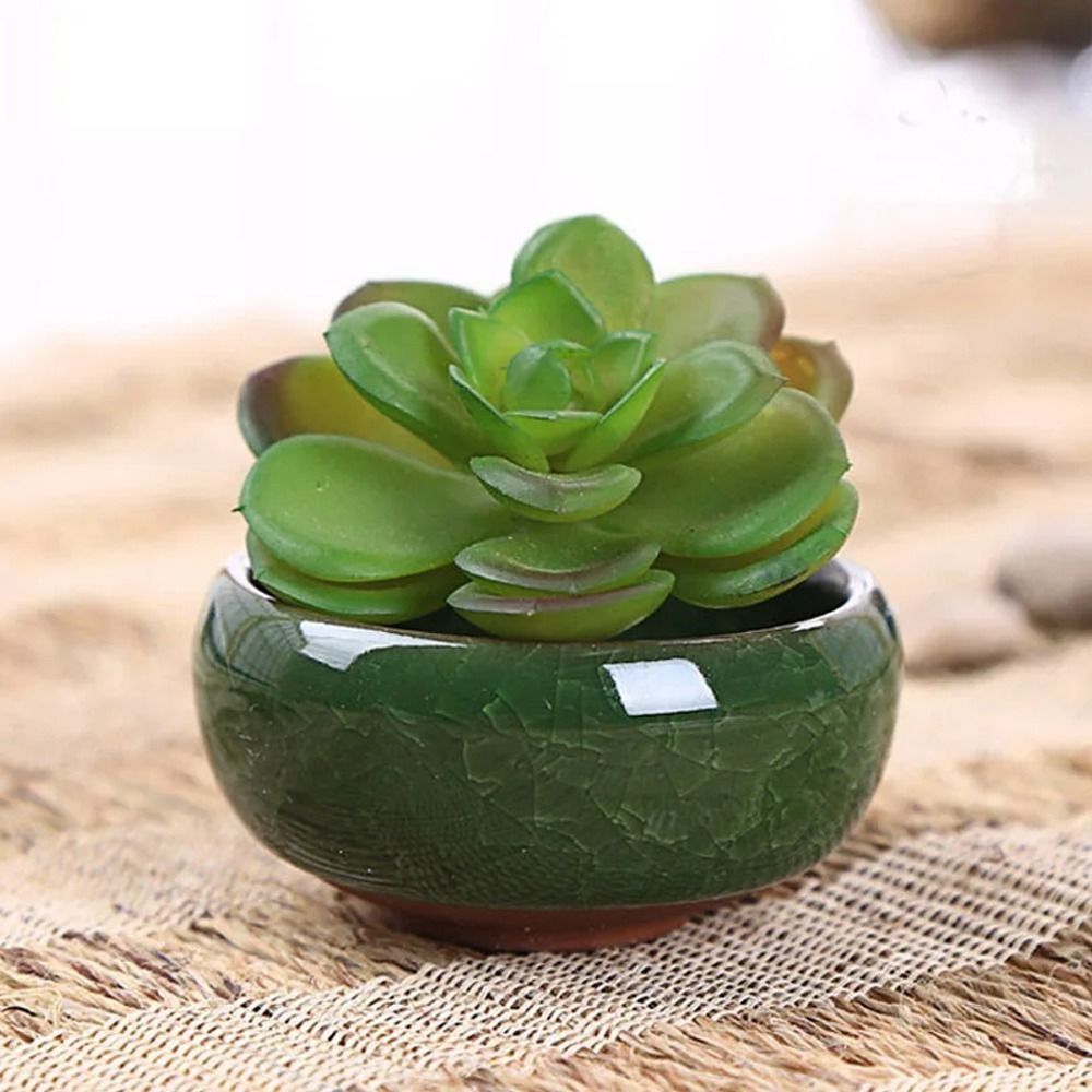 Gardening Tools Cute - Breathable Ice-Crack Glaze Ceramic Flowerpots Thickened