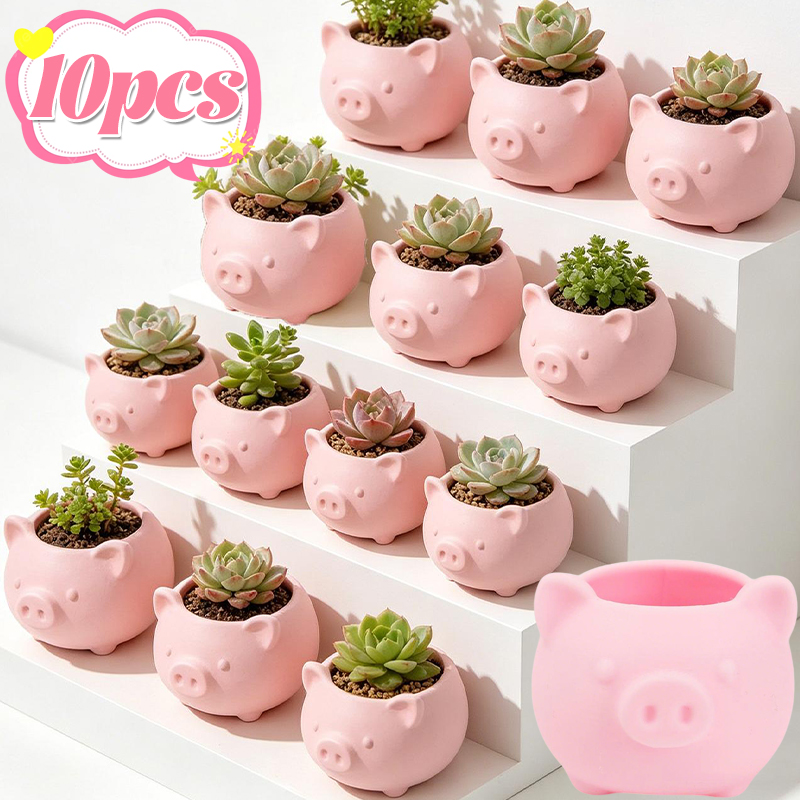 Gardening Tools Cute - 10/1pcs 3D Printed Creative Piggy Flower
