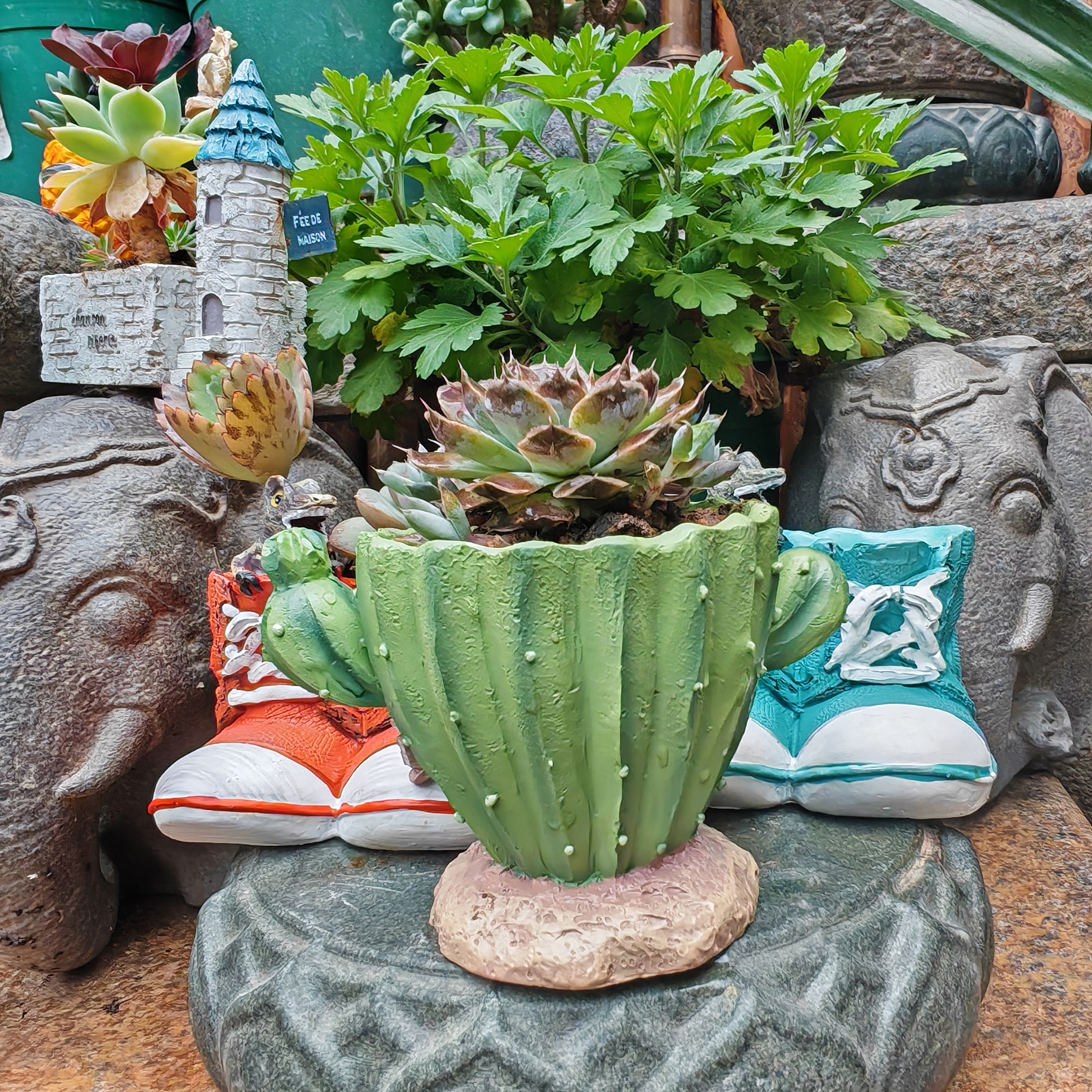 Cactus Flower Planter Pot Cute - Gardening Tools Cute のレビューと価格