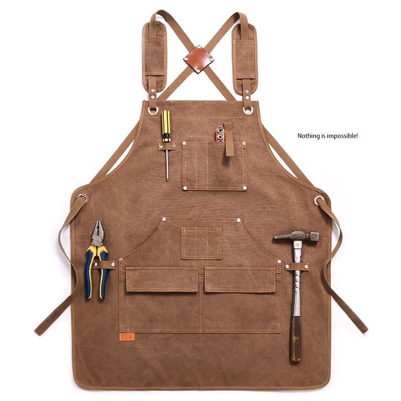 Canvas Apron With Printed Logo - Gardening Tools Logo のレビューと価格