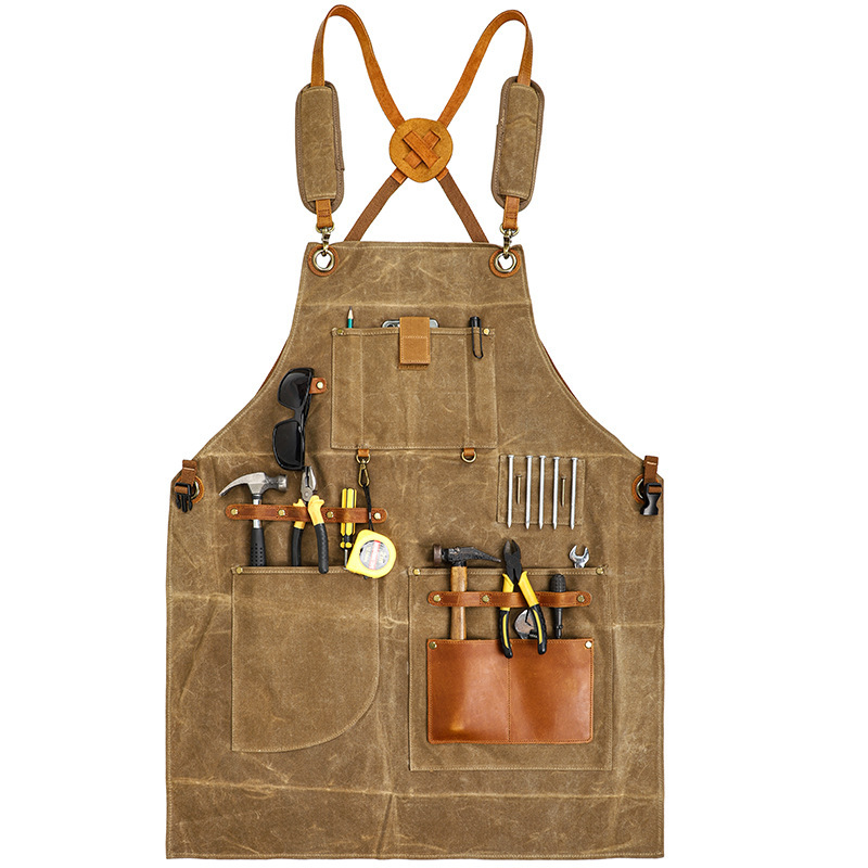 Heavy Industry Waxed Canvas Ap - Gardening Tools Logo のレビューと価格