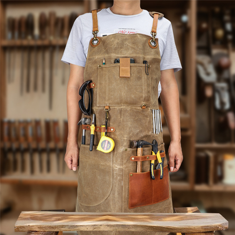 Heavy Industry Waxed Canvas Ap - Gardening Tools Logo のレビューと価格