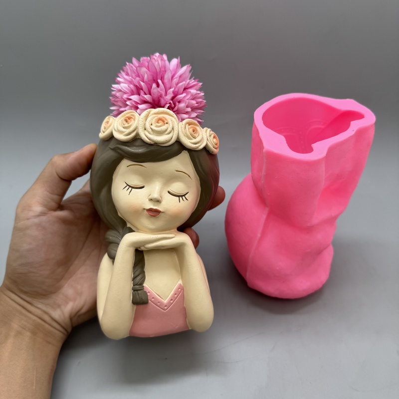 Cute girl flower pot silicone  - Gardening Tools Cute のレビューと価格