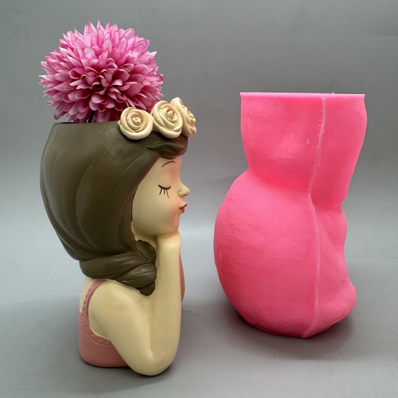 Cute girl flower pot silicone  - Gardening Tools Cute のレビューと価格