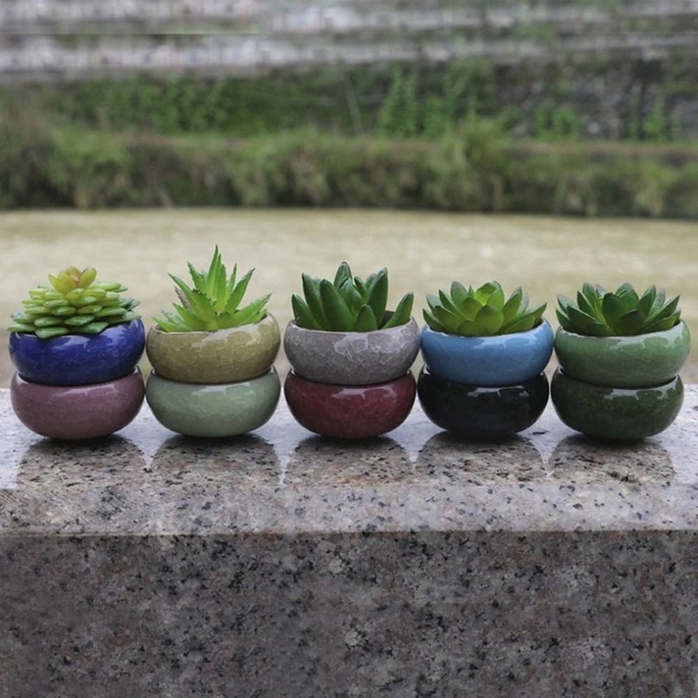 Breathable Ice-Crack Glaze Cer - Gardening Tools Cute のレビューと価格