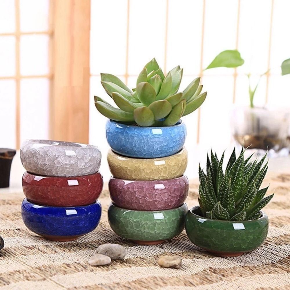 Breathable Ice-Crack Glaze Cer - Gardening Tools Cute のレビューと価格