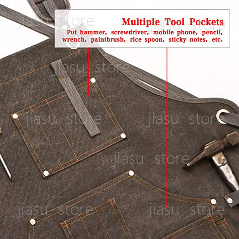 Thick Canvas Tool Apron Custom - Gardening Tools Logo のレビューと価格