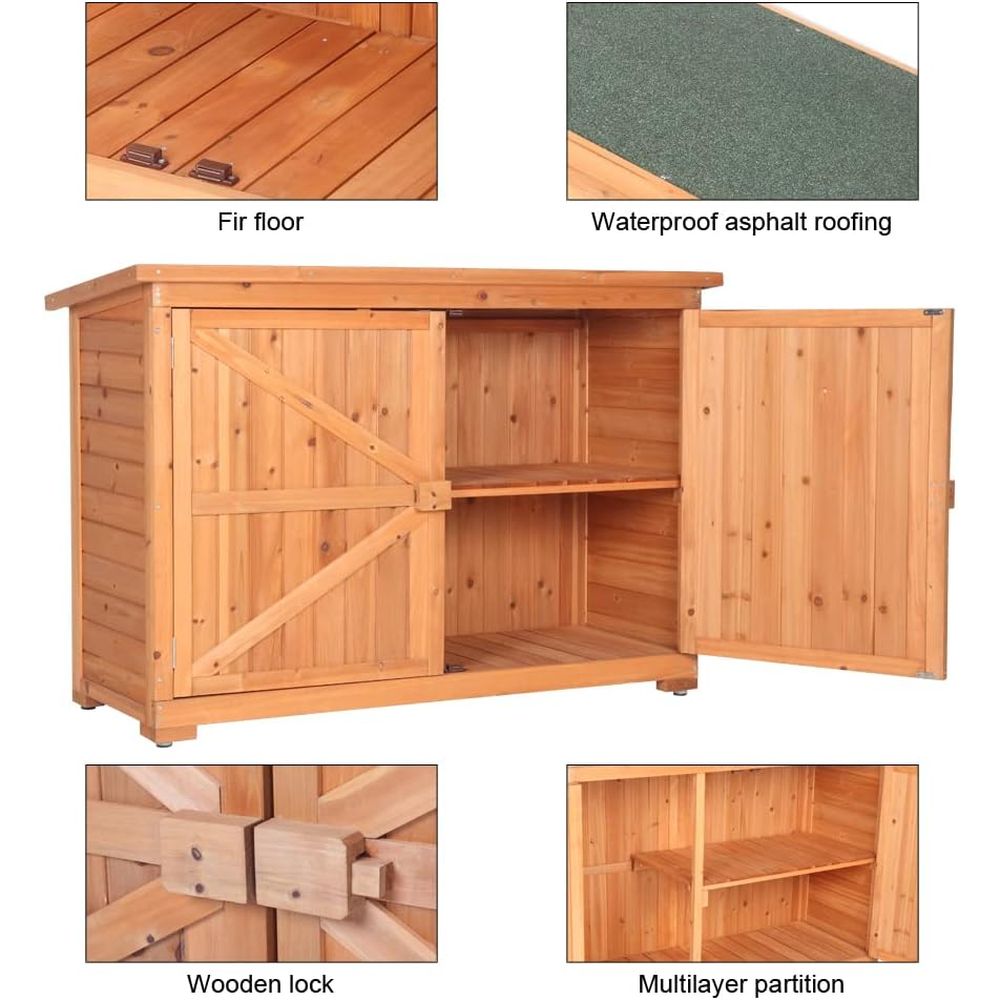 Extra Large Outdoor Wooden Sto - Gardening Tools Equipment のレビューと価格