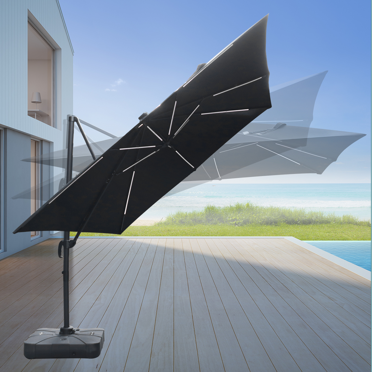 Custom Garden Roman Umbrella P - Gardening Tools Logo のレビューと価格
