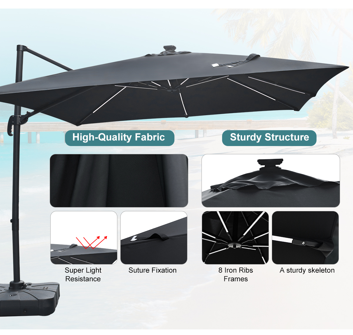 Custom Garden Roman Umbrella P - Gardening Tools Logo のレビューと価格