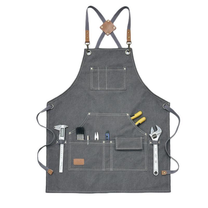 Canvas Apron With Multiple Poc - Gardening Tools Logo のレビューと価格