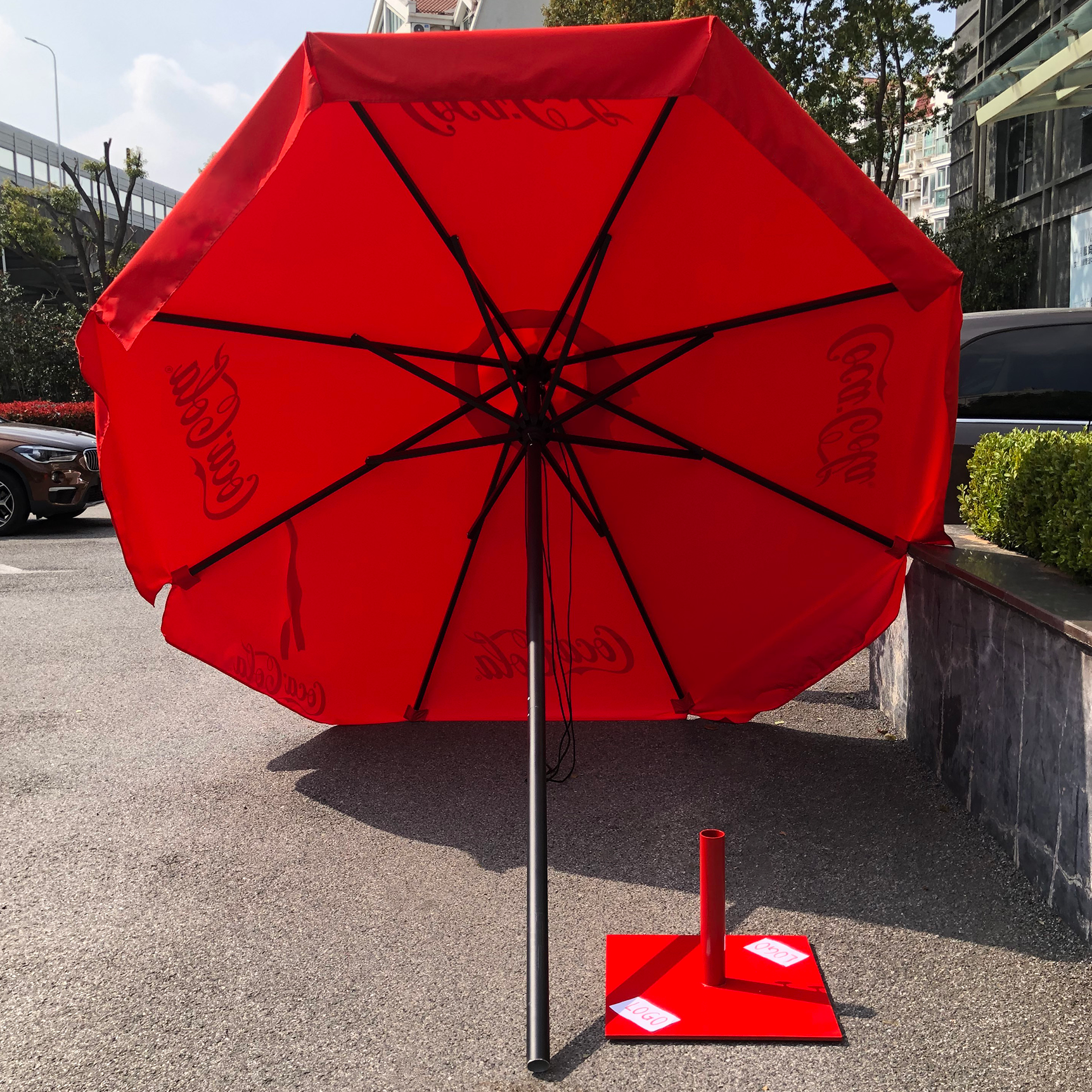Custom Logo Patio Umbrella wit - Gardening Tools Logo のレビューと価格