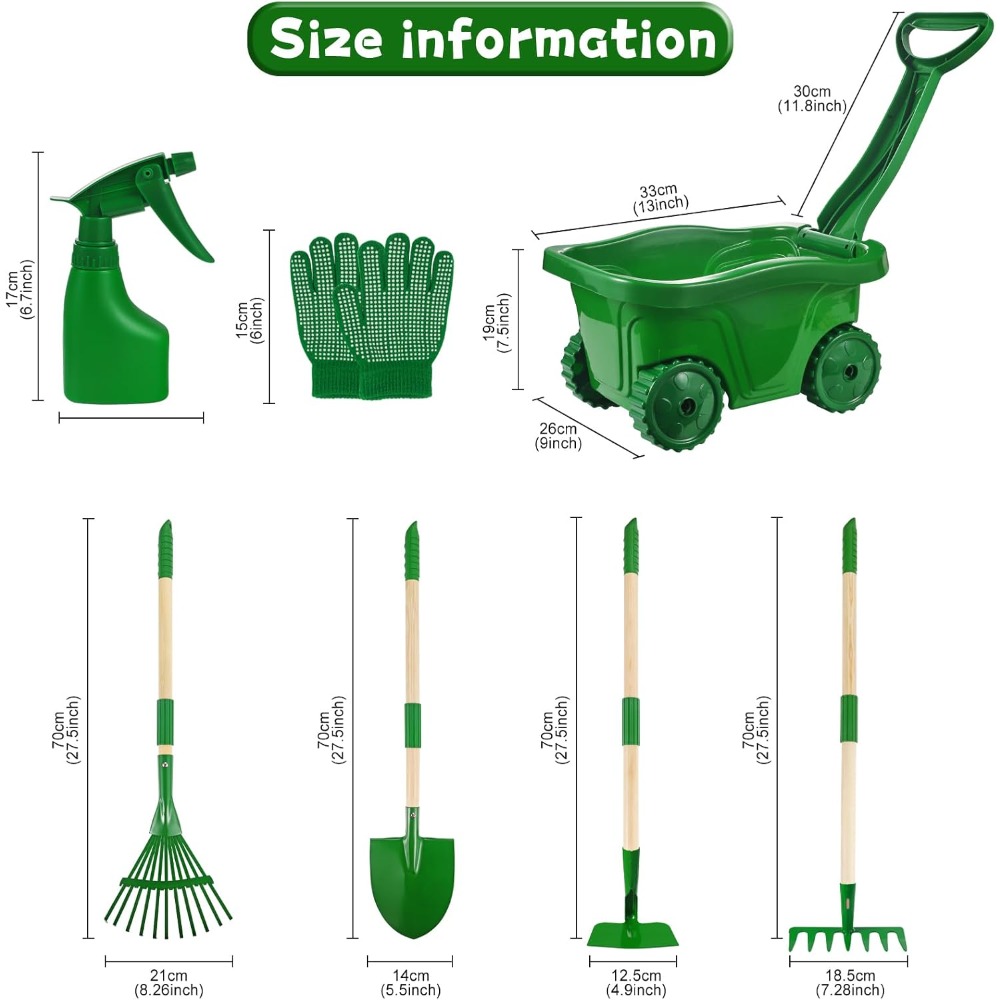Kids Gardening Tools Set with  - Gardening Tools Girly のレビューと価格