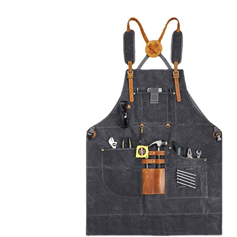 Men Canvas Apron Multifunction - Gardening Tools Logo のレビューと価格