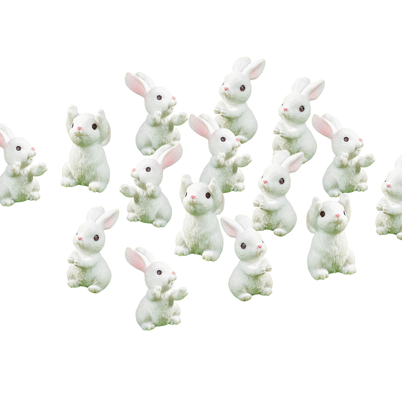 5/10Pcs Mini Resin Bunny Minia - Gardening Tools Cute のレビューと価格