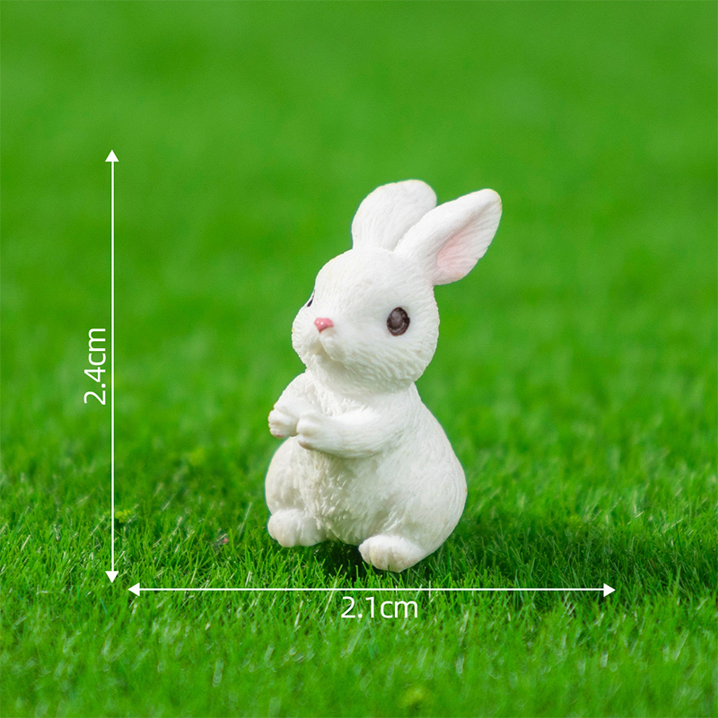 5/10Pcs Mini Resin Bunny Minia - Gardening Tools Cute のレビューと価格