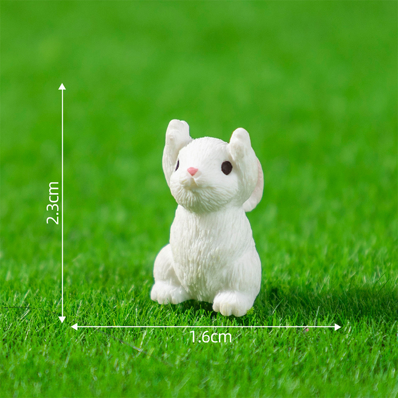 5/10Pcs Mini Resin Bunny Minia - Gardening Tools Cute のレビューと価格