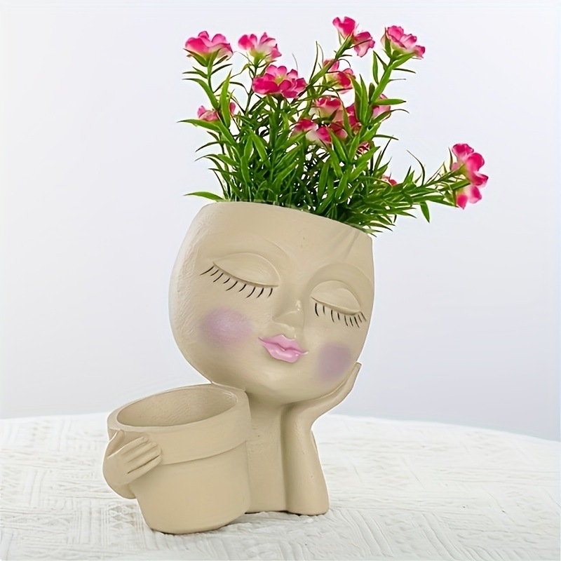 Face Planter Pot - Double Flow - Gardening Tools Cute のレビューと価格