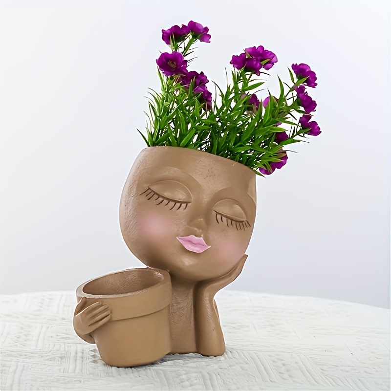 Face Planter Pot - Double Flow - Gardening Tools Cute のレビューと価格